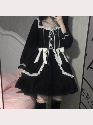 Vintage Gothic Lolita Style Dress OP (WS14)